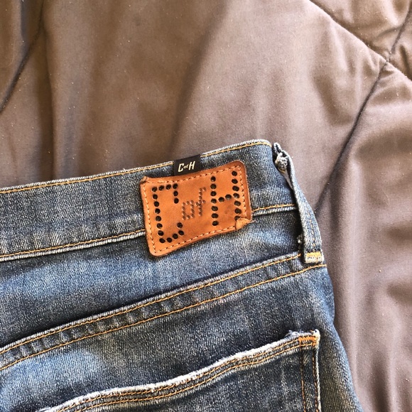 Medium rise straight leg dark blue jeans stretchy - Picture 8 of 8